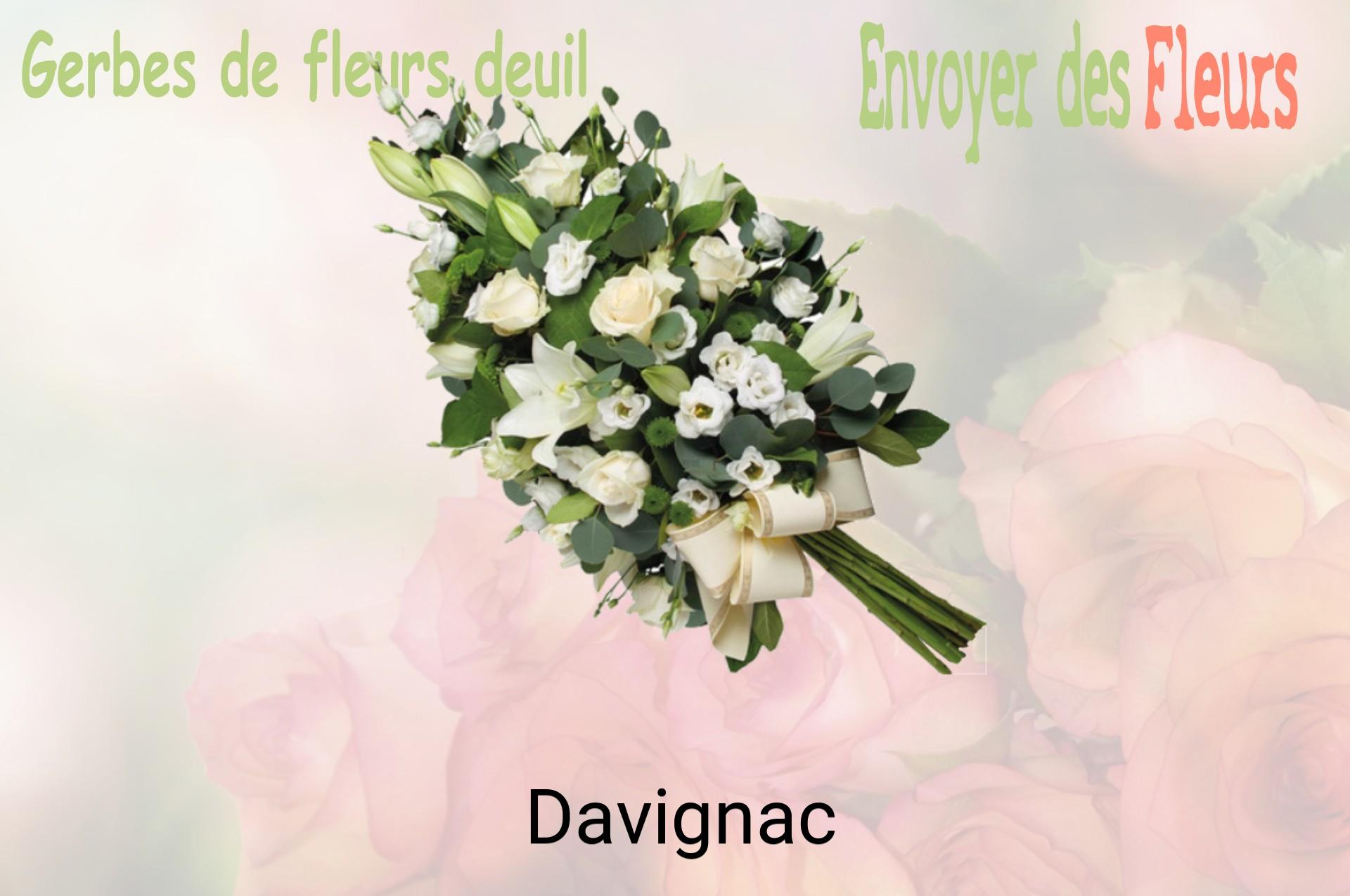 Gerbe de fleurs de deuil livrée à Davignac